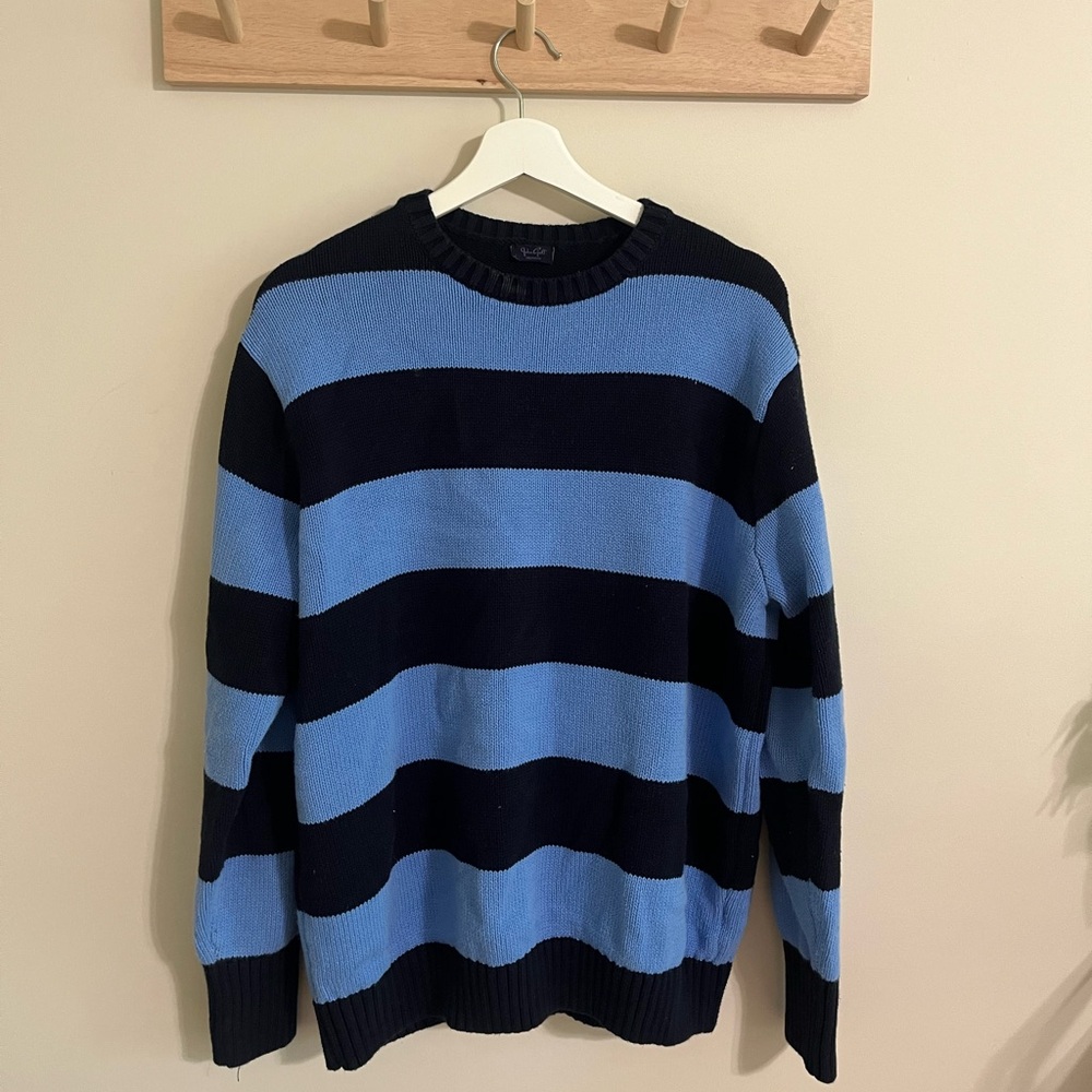 Brandy Melville Brianna Blue/Black Crewneck Sweater